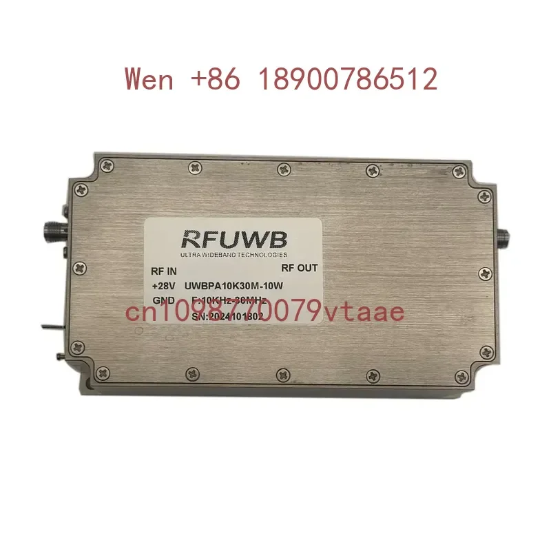 2027 RFUWB 10W UWBPA10K30M-10W Solid State Power Amplifier (SSPA) Factory Direct Sales 10KHz-30MHz RF Power Amplifier