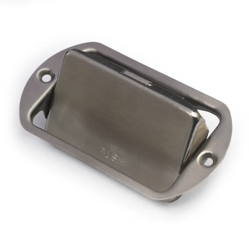 Rolling Stainless Battery Box For 9V 6F22 Metal Pushing Opening Battery Box Active Bass Guitar Pickup 9V Battery Holder/Case