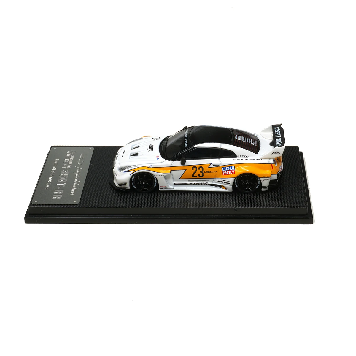 MC In Stock 1:64 LBWK GTR R35 White Flash 23 1.5 3.0 35GT-RR Diecast Diorama Car Model Collection Toys image 3