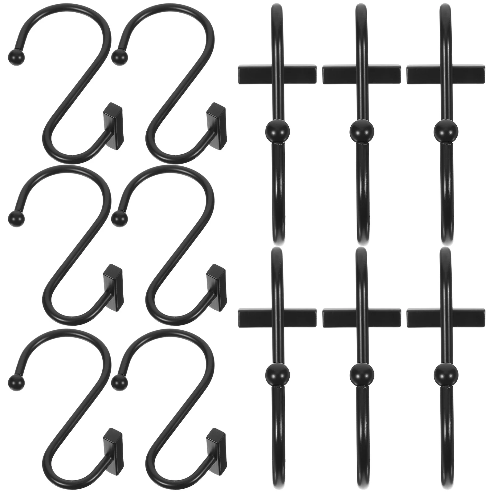 

12 Pcs Metal Hook Ceiling Curtain Hooks Pin Stainless Steel Pleat Tape for Wall