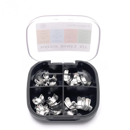 Imagen 2 del producto 100 unids/caja matriz seccional profesional bandas contorneadas odontología sistema de matriz de Metal recarga Matrices herramientas de reemplazo de dientes