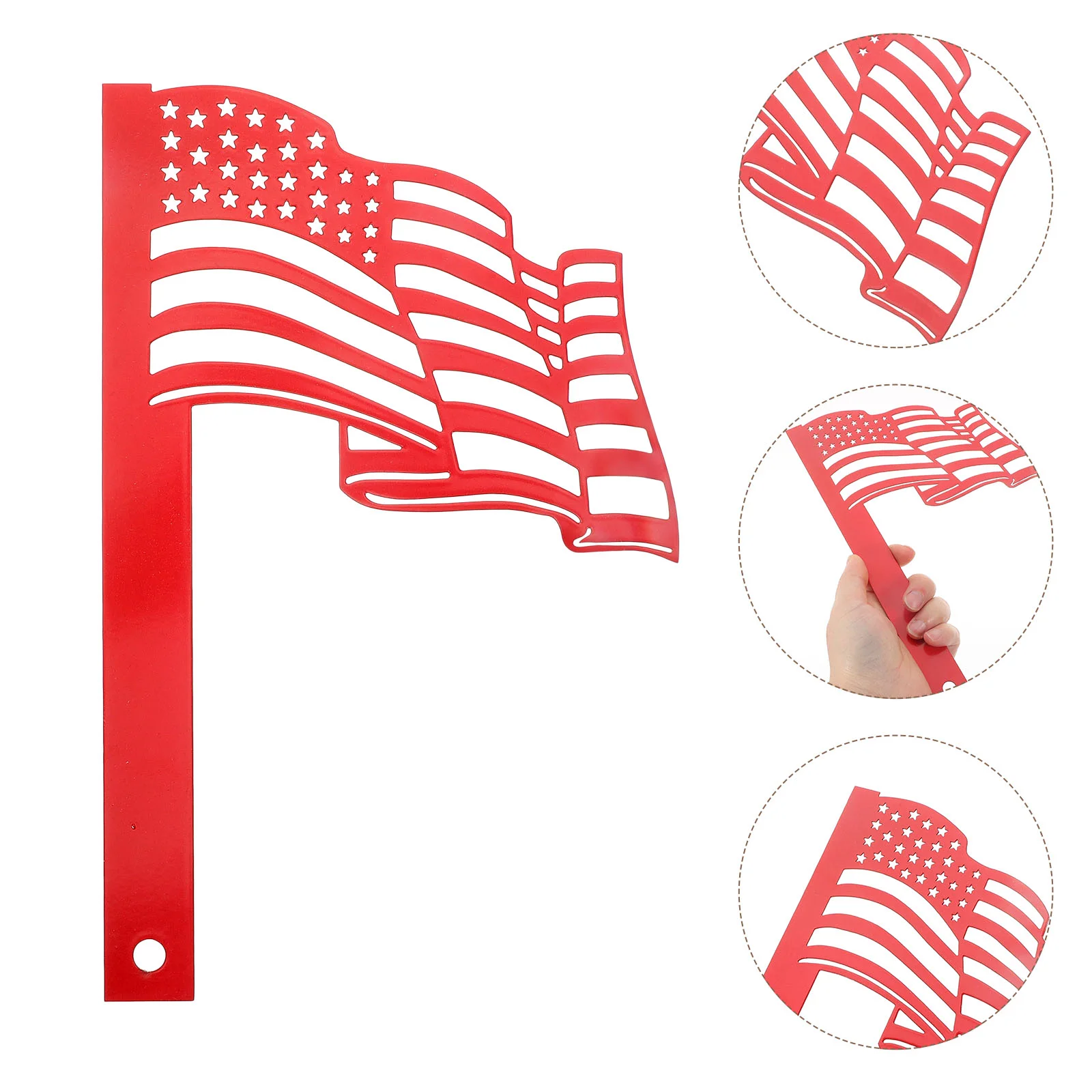 

Silhouette Decoration Mailbox Flag Signs Red Replacement for Brick Mount Iron Simple Design Inserts Yard Garden