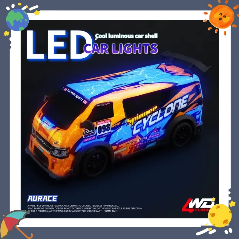 

Высокоскоростной 1:24 дрейфующий маленький радиоуправляемый грузовик с крутыми светодиодными фонарями, 4WD, внедорожный автомобиль с дистанционным управлением, конкурентоспособная модель для детей 14+ лет