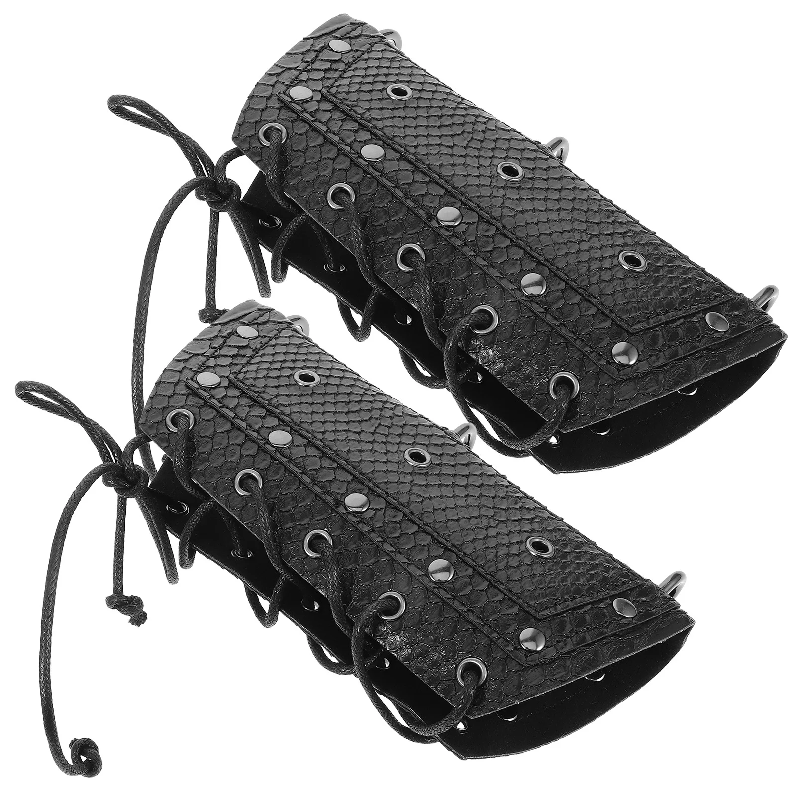 1 par punk pele de cobra braço mangas longas artificiais cosplay festa de halloween traje fotografia adereços mangas braço masculino