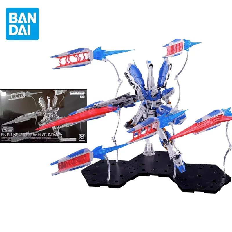 Bandai Original GUNDAM Anime RG 1/144 FIN FUNNEL EFFECT FOR HI-V GUNDAM Action Figure Assembly Model Toys Gifts for Children