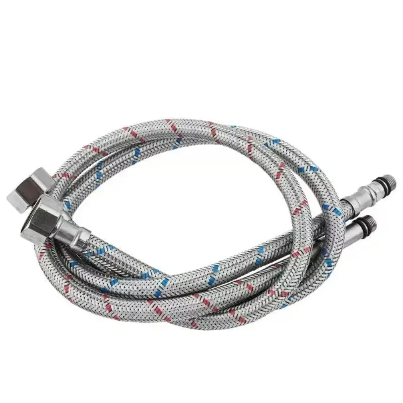 High Quality G1/2 Caliber Hoses Length 50cm/60cm/80cm/100cm Faucet Hoses Cold Hot Mixer Faucet Stainless Steel Water Inlet Pipe