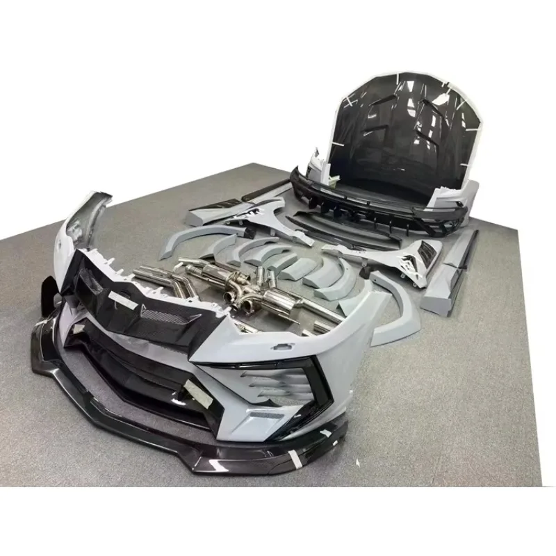 Carbon Fiber Front Bumper Lip Rear Diffuser Side Skirts Fender Trims Engine Hood Case body kit for lamboghini