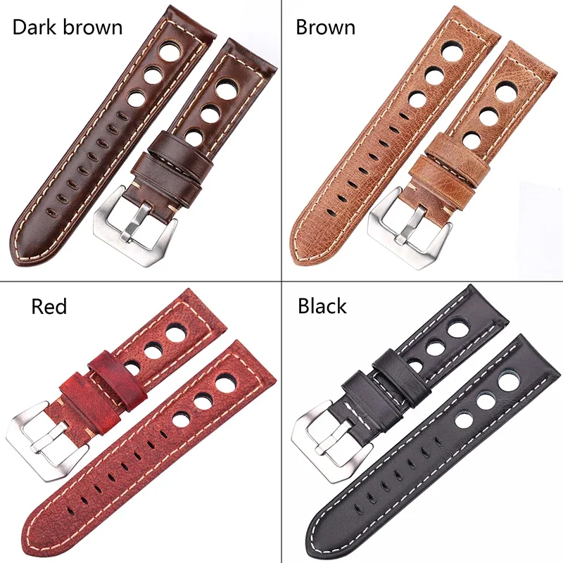 Cowhide Watch Strap 20mm 22mm 24mm Genuine Leather Watchband for Men and Women Replacement Band