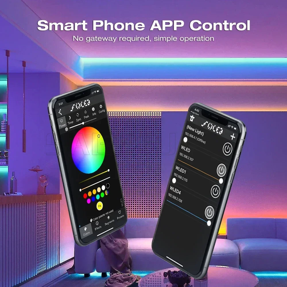 GL-C-211WL/GL-RC-001WL App For RGBCCT RGBW RGB WWCW CCT Dimmer ESP32 PWM WLED LED Controller 5 Modes in 1 DC12-24V WiFi GLEDOPTO view 4