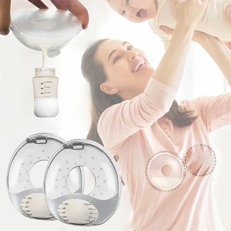 New Silicone Mother's Milk Collector With Scale Wearable Anti Spill Breast Pads Nipple Pain Protector Maternity Breastfeeding