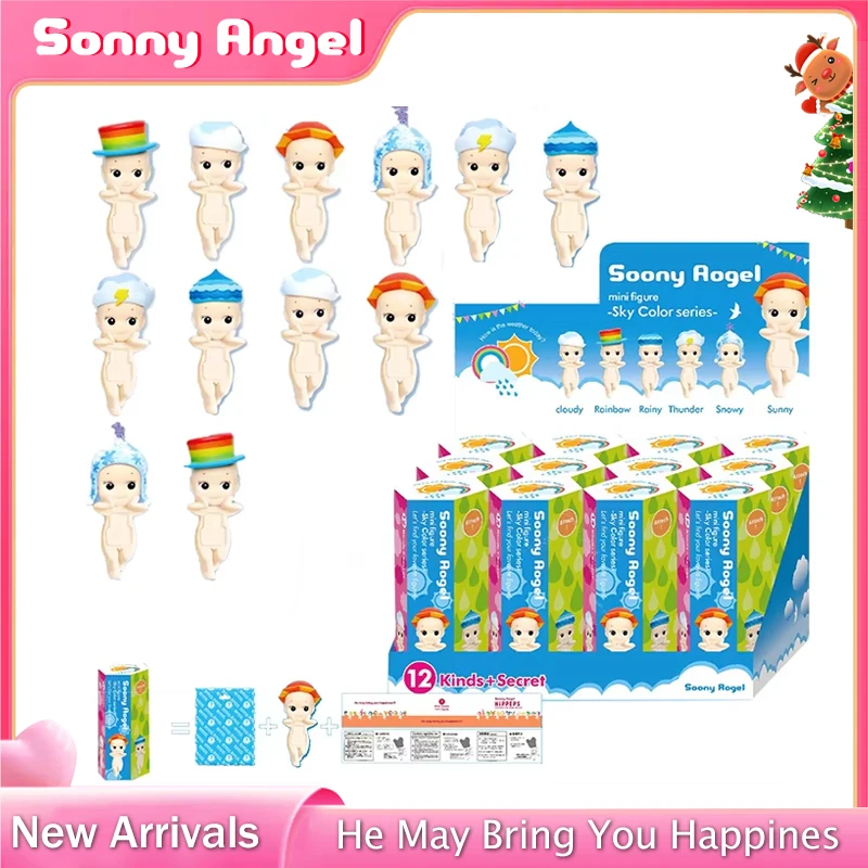 Sonny Angel Blind BoxAngel Weather Anime Figures Ornaments Fan Dolls Christmas Gift Desktop Ornament Christmas Birthday Toy Doll