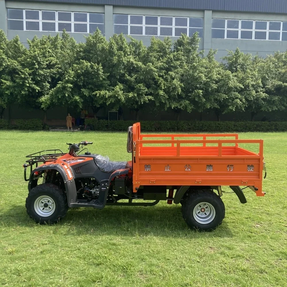 300CC boerderij ATV met aanhangwagen 4WD waterkoeling 4-wielers quad met lade