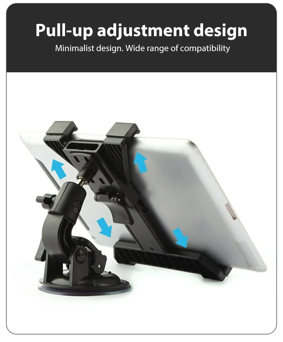 

Автомобильный держатель для планшета Soporte для планшета 4–11 дюймов, настольное лобовое стекло, универсальная автомобильная подставка для Pad Air 2, подставка для Samsung Tab