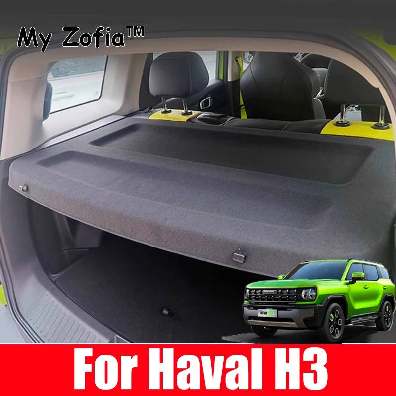 For Great Wall HAVAL H3 2024 2025 Car Rear Trunk Curtain Cover Rear Rack Partition Shelter Canvas Storage Decoration Accessories