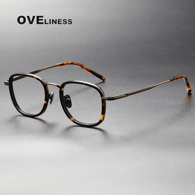 

Acetate Titanium eye Glasses Frame for Men 2025 Vintage Square Eyeglasses frames Women Spectacles full Eyewear
