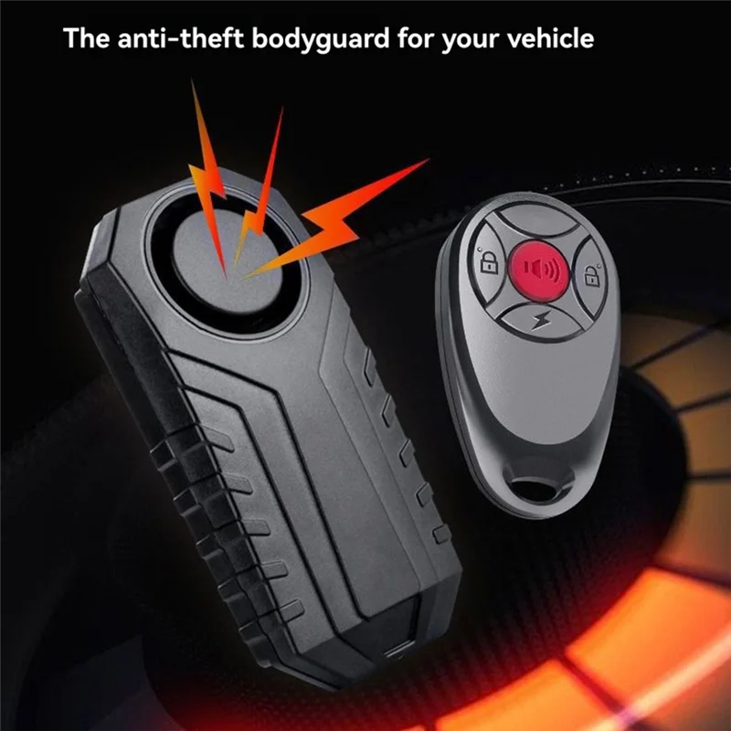 B92B-Wireless Remote Control Bicycle Alarm Waterproof Anti-Theft Security 113DB Motorcycle Bike Electric Car Alarm