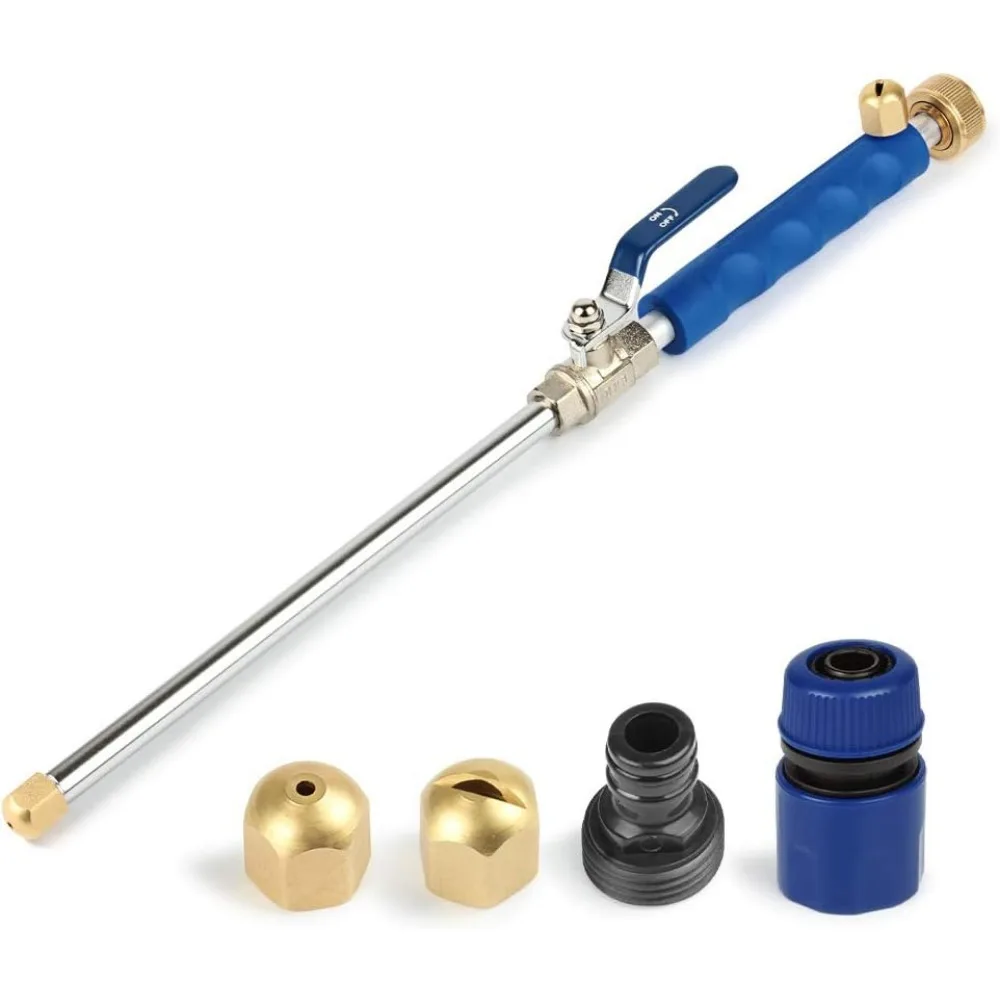 Lavadora eléctrica de alta presión Hydro Jet, pistola limpiadora a presión con extremo de manguera de jardín, pulverizador de limpieza de ventanas de vidrio, jardín extensible