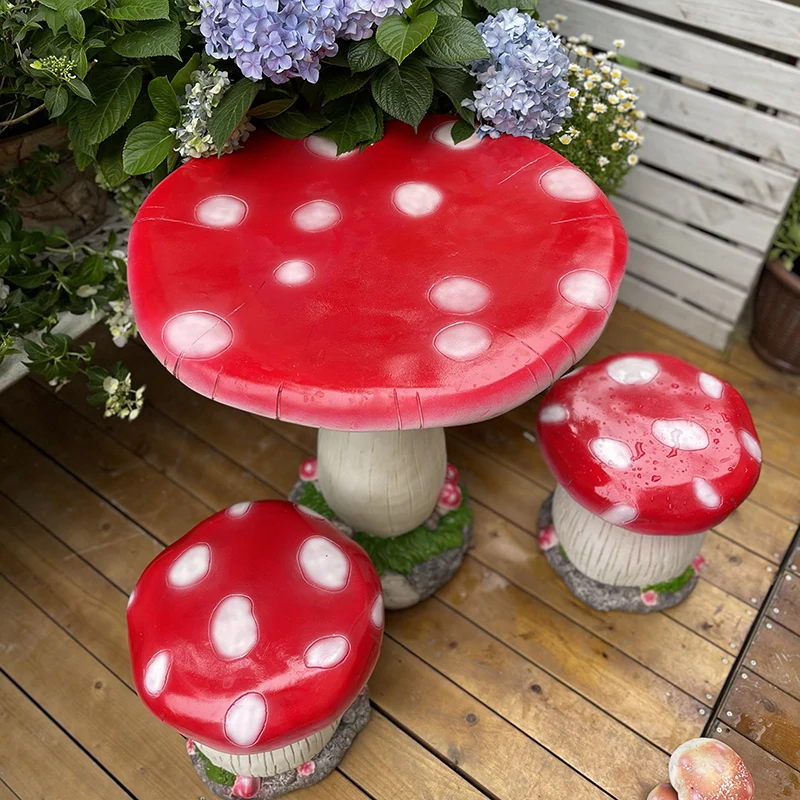 

Garden mushroom stool ornament