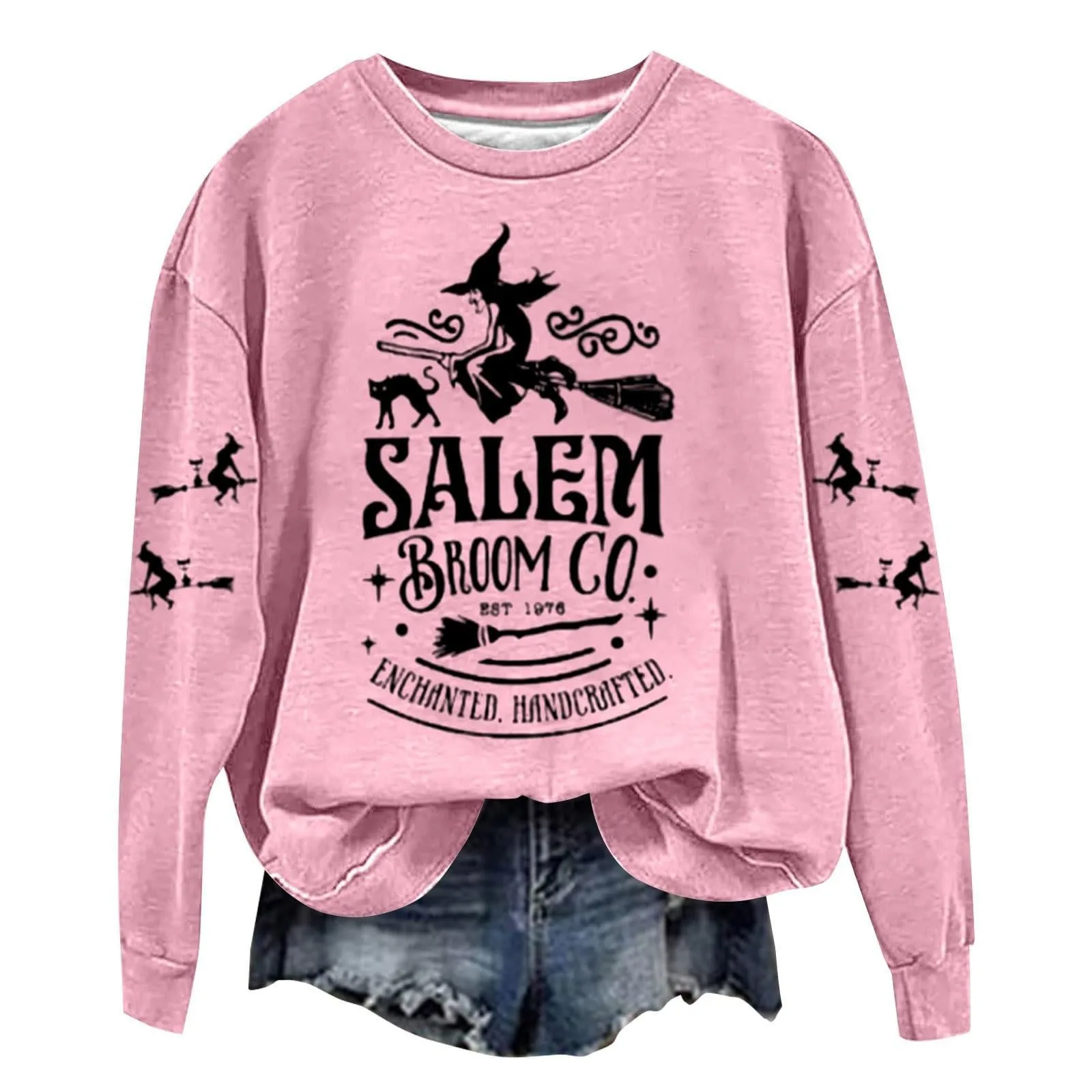 

Word Graphic Sweatshirts For Women Sweatshirt Halloween Humor Pullover Soft Printed Oversize sudadera mujer Outerwear