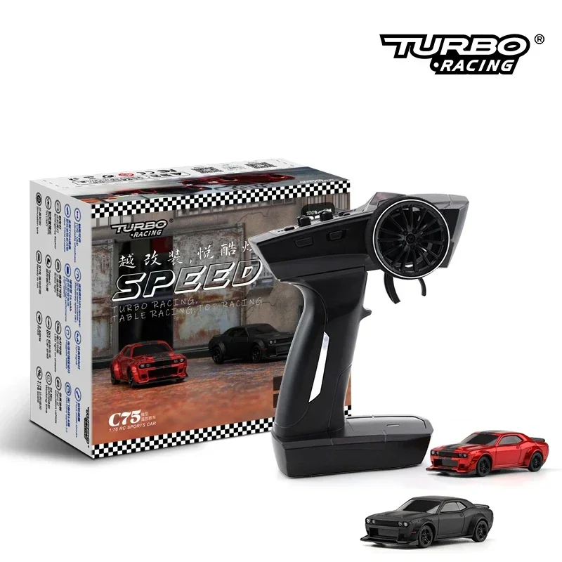 

Turbo Racing 1:76 C75 On Road RC Car Radio Full Proportional Remote Control Toys RTR Kit For Kids and Adults