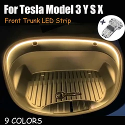 LED Car Front Trunk Light Strip Easy Install Modified Lighting for Tesla Model 3 Y S X 5M Neon Lamp Rear Trunk Brighten LED