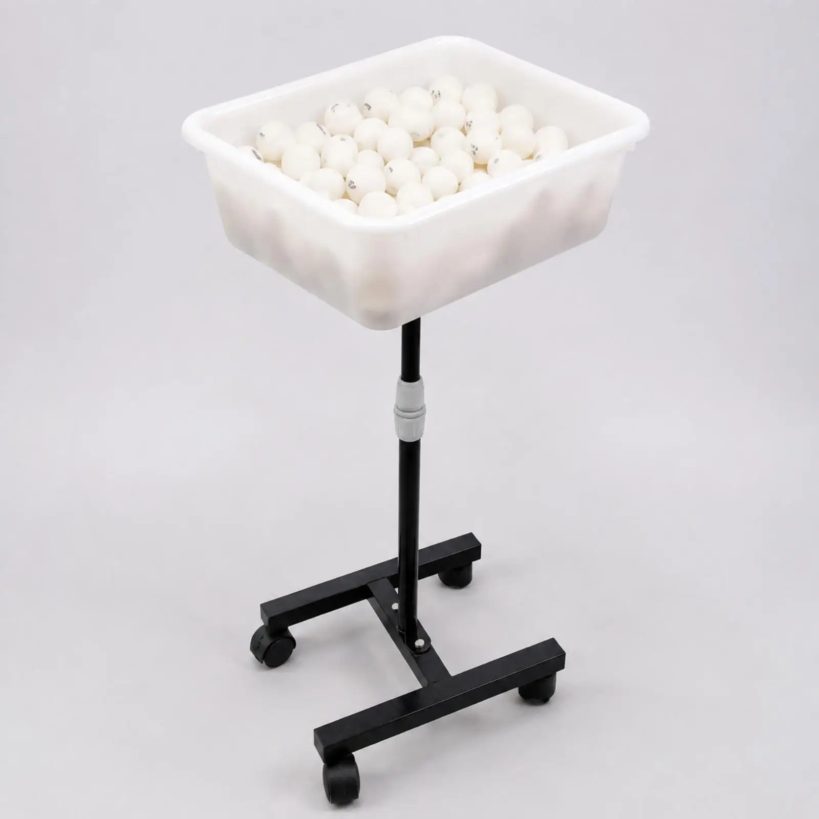 Mobile Table Tennis Ball Collector Basket on Wheels for Training Practice Easy Pickup