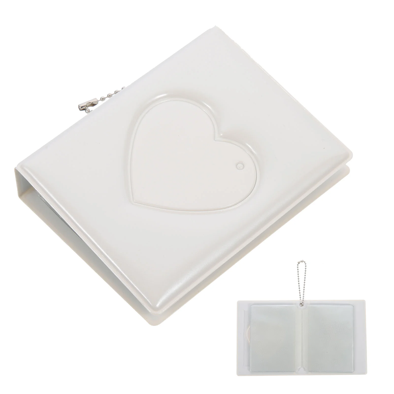 

Heart Photo Album 3 Inch Love Pendant Portable Kids Photo Book Hollow Pocket Photocard Holder Scrapbook Practical