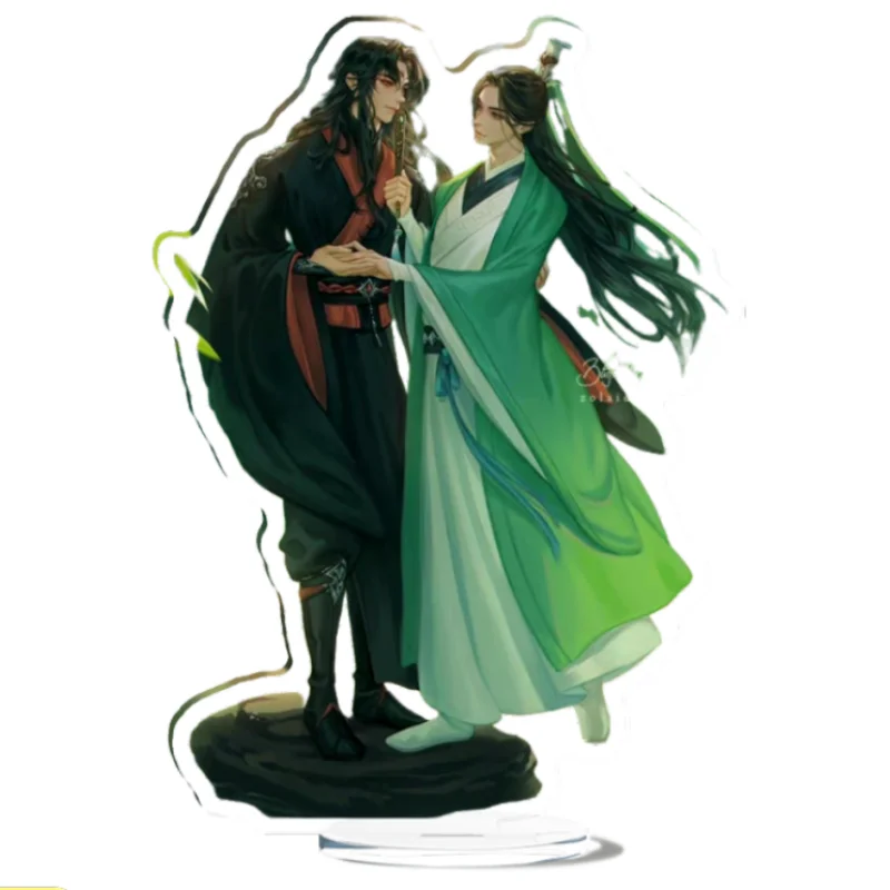 Scumbag Bösewicht Selbsthilfe System Poster 12cm Stand Up Shen Qingqiu Luo Binhe Humanoid Stoppschild Home Desktop Dekor Ornamente