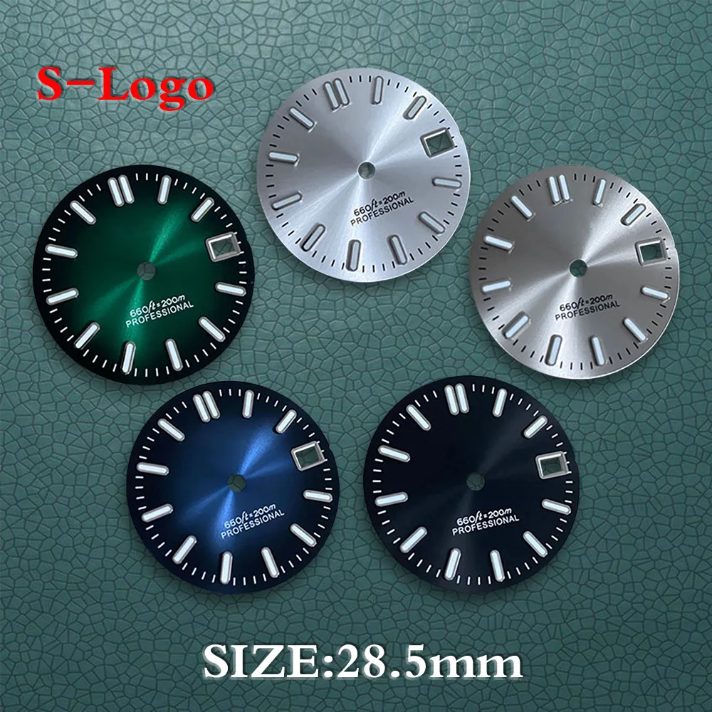

Высокое качество 28,5 мм S логотип NH35 градиентный циферблат Sunray для механизма NH35/NH36 зеленый светящийся аксессуар для ремонта часов ﻿