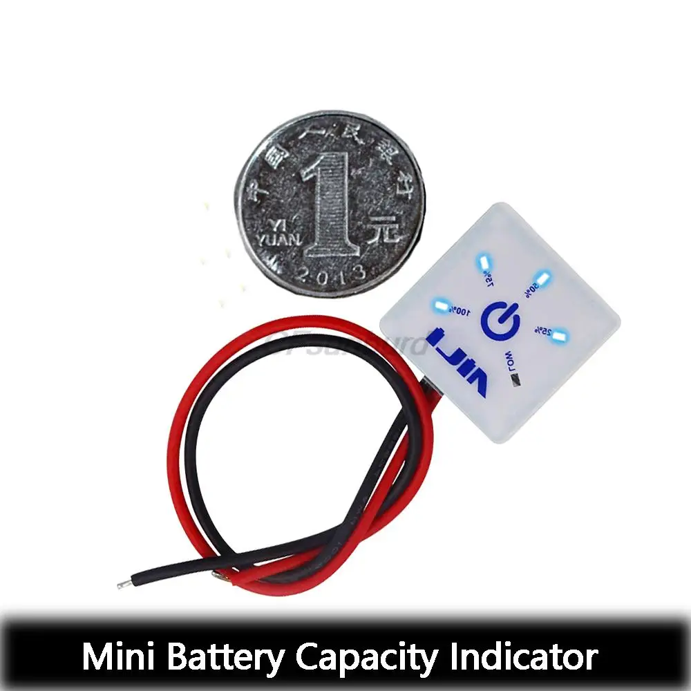 Mini Battery Capacity Indicator Power Level Display 1S 2S 3S 5S Li-ion 12.6V 12V Lead acid 4S Lifepo4 with undervoltage warning