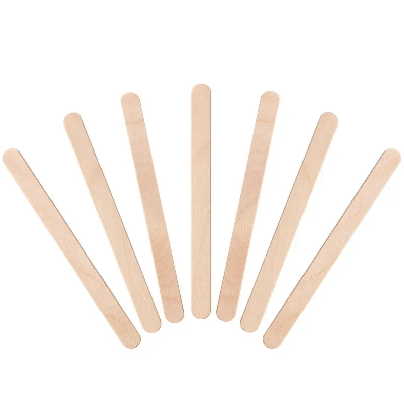 100pc Face Eyebrows Hair Remove Wooden Waxing Stick Body Beauty ToolApplicator Depilation Disposable Bean Spatula Wooden Stick