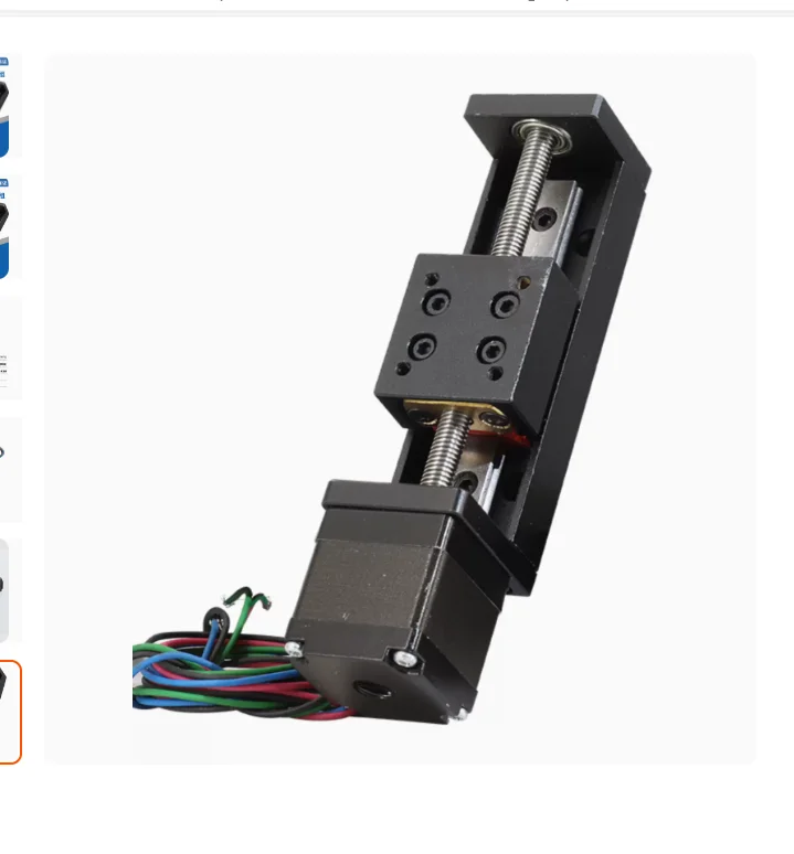 Imagem -02 - Mini Trilho de Mesa Deslizante tipo t Trilho Linear Palco 50300 mm Curso Nema11 28 mm Motor de Passo para Eixo Xyz Impressora 3d Cnc