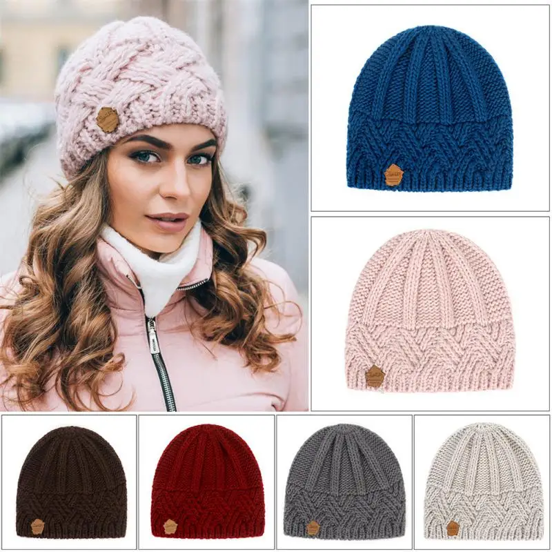 New Knitted Hat Woolen Yarn Men\'s Women\'s Vintage Style Beanies Diamond Plaid Autumn Winter Woolen Hat Warm Accessories