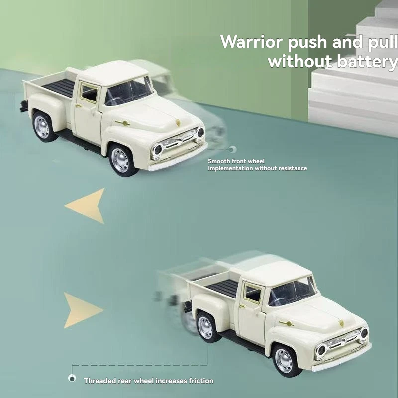 Modèle de voiture rétro classique en alliage de simulation à l'échelle 1:32, pendentif de moto jouet pour enfants, modèle de voiture à tirer, cadeau pour les garçons. Th