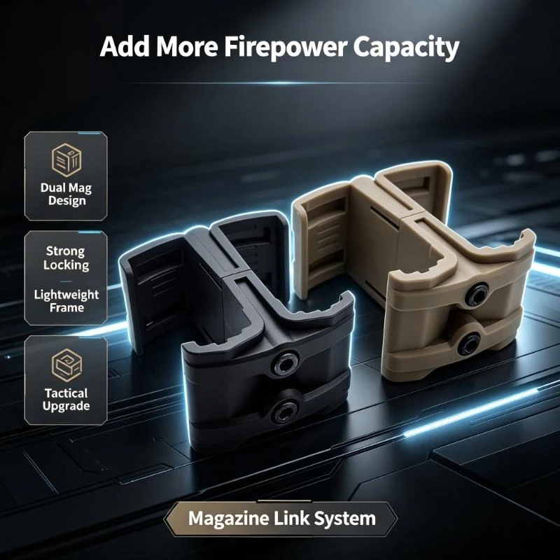 M4 AR-15 Hobby Model Accessory Tactical Universal Mag Connector Realizes Reliable Double Magazine Parallel Installation
