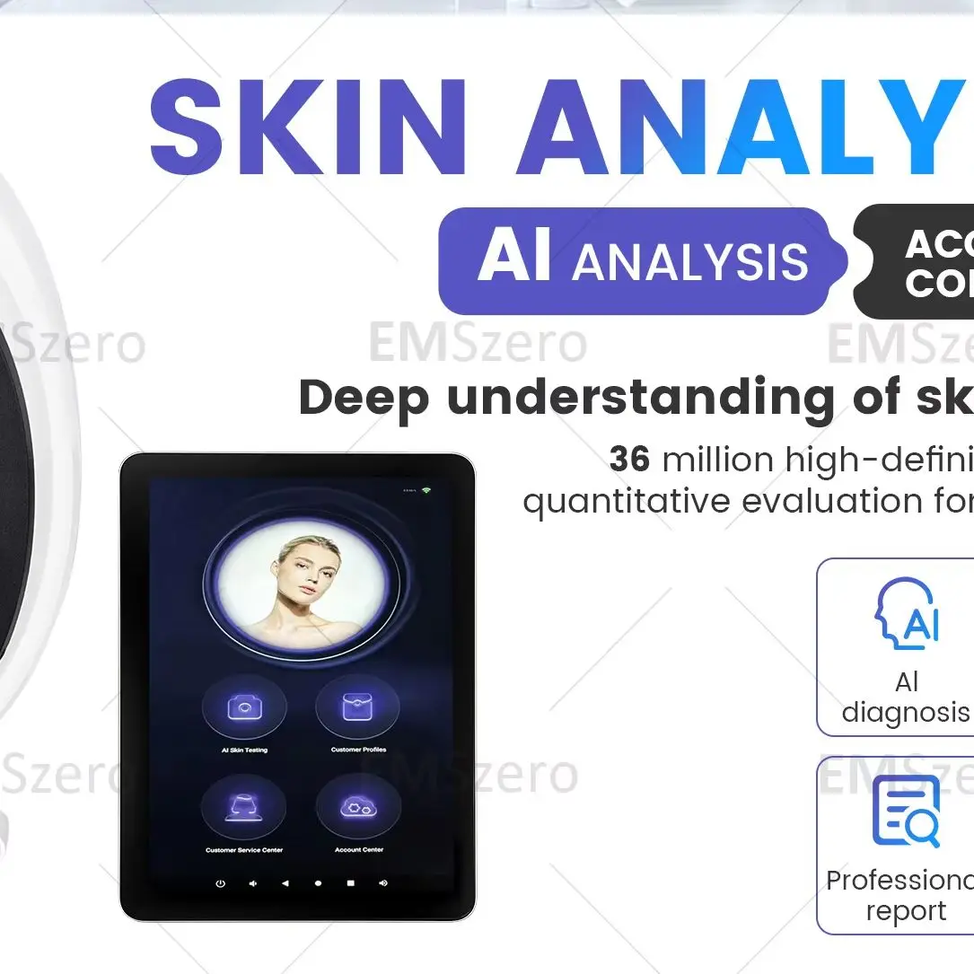 피부 건강 분석기 3D 지능형 딥 페이셜 분석 디지털 피부 분석기 휴대용 피부 검사 분석기