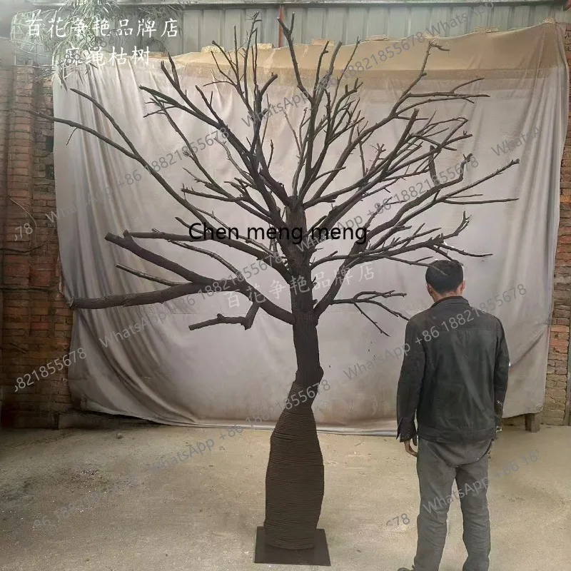 

Simulated white dead tree, fake tree modeling, peeling decoration, floor wishing tree, large