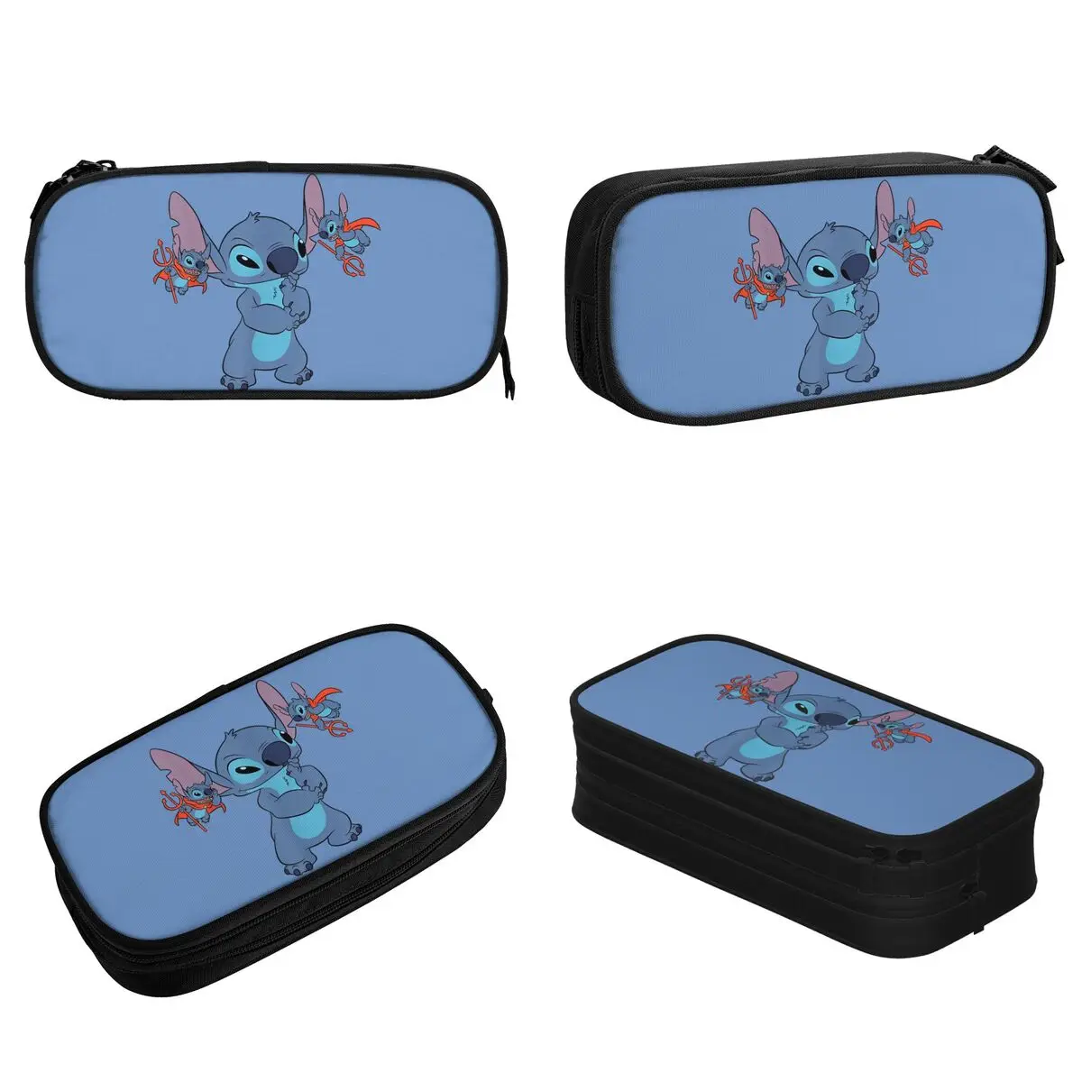 Lilo & Stitch All Bad Demons Pencil Case Cute Cartoon Pencilcases Pen for Student Large Storage Bag School Supplies Stationery