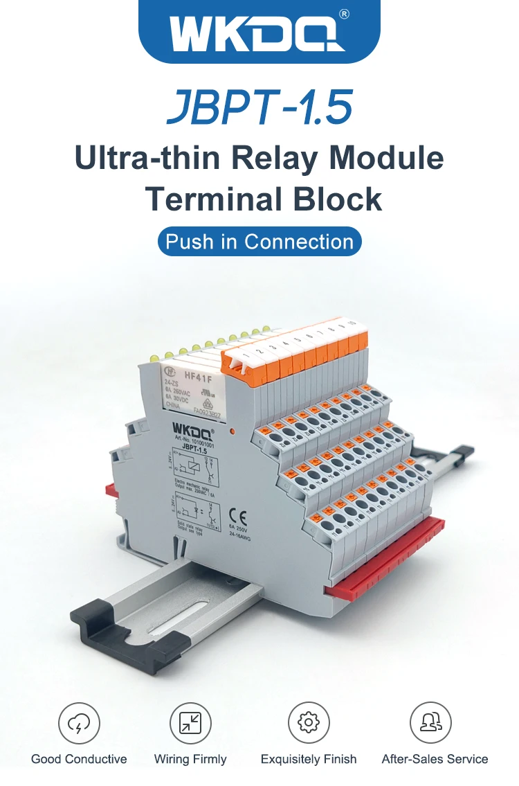 5 Stück HF41F Relaismodul Slim Terminals 24 V 12 V mit LED Push-in Typ Schraubenlose Steckerhalterung auf DIN-Schienenklemmenblock BPT 1,5 – Detail 9