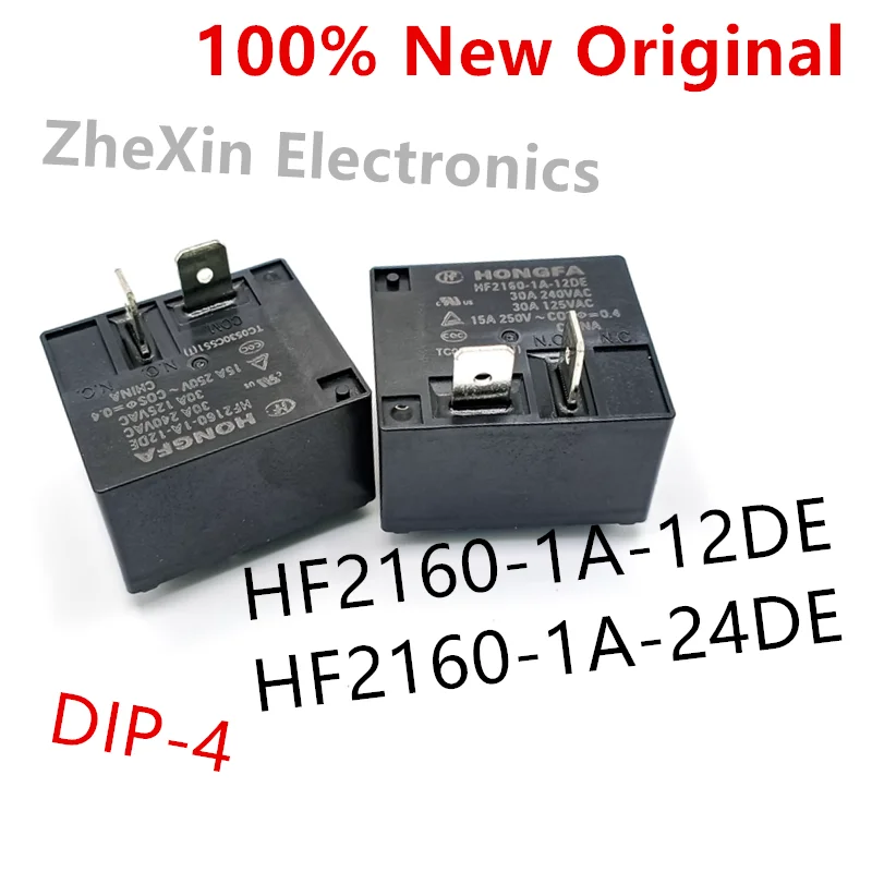 5PCS/Lot  HF2160-1A-12DE 、HF2160-1A-24DE 、HF2100-1A-12DE 、HF2100-1A-24DE   DIP-4   New original high-power relay