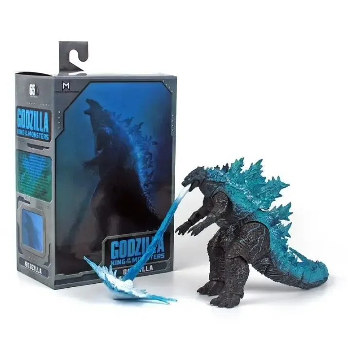 Atomic Blast Shin Gojira Godzilla rey de los monstruos Godzilla evolucionado Ver rosa azul naranja negro espalda 16CM modelo de figura de acción