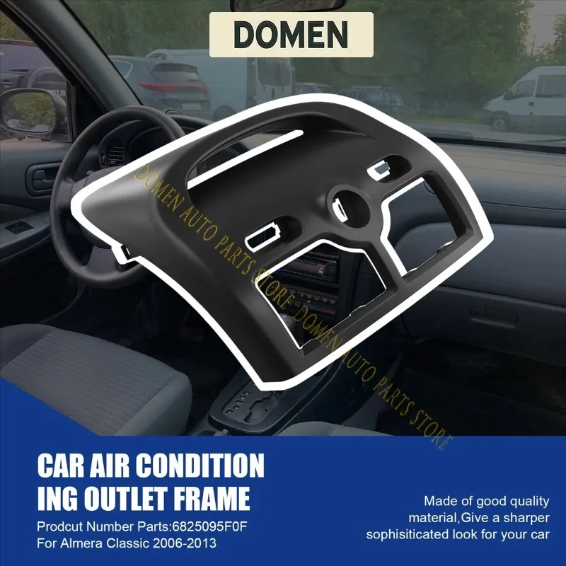 DOMEN Car Accessories Car Dashboard Middle Air Conditioning Outlet Frame A/C Panel Cov