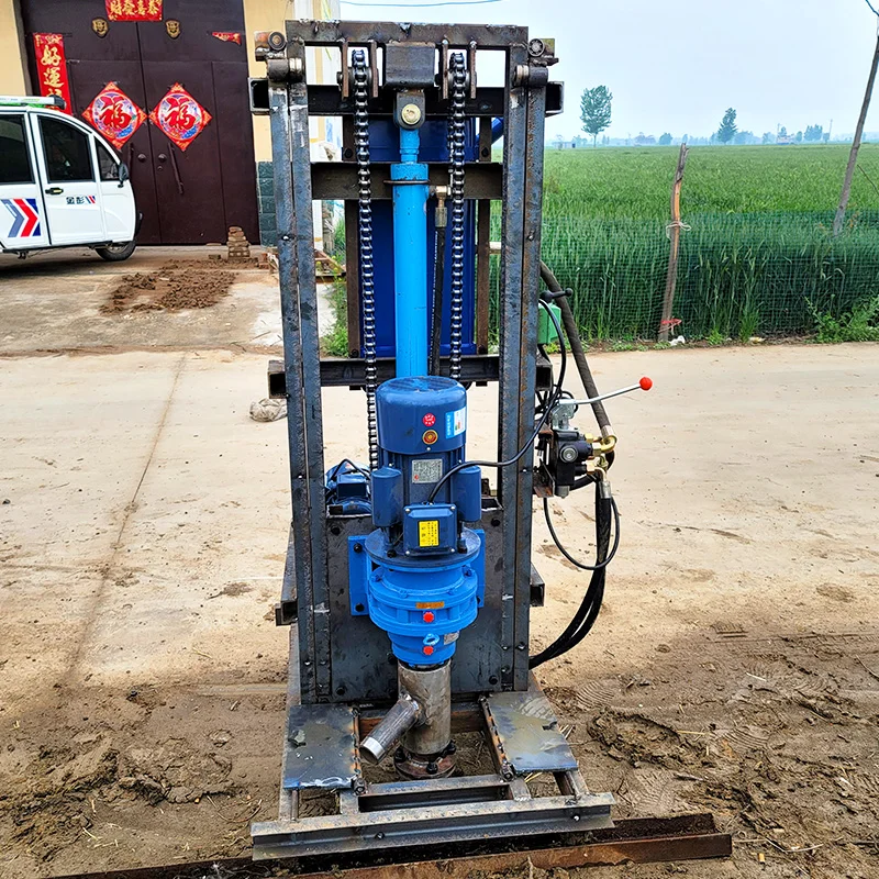 Customized Mini Hydraulic Water Well Drilling Rig 100m Deep Hole Electric Portable Design Home Lightweight