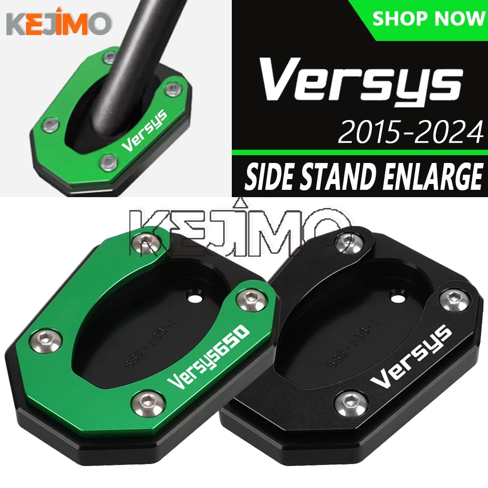 Side Stand Extension Support Pad For Kawasaki Versys 650 / Tourer 2015-2024 2023 2022 2021 2020 2019 2018 2017 2016 Motorcycle