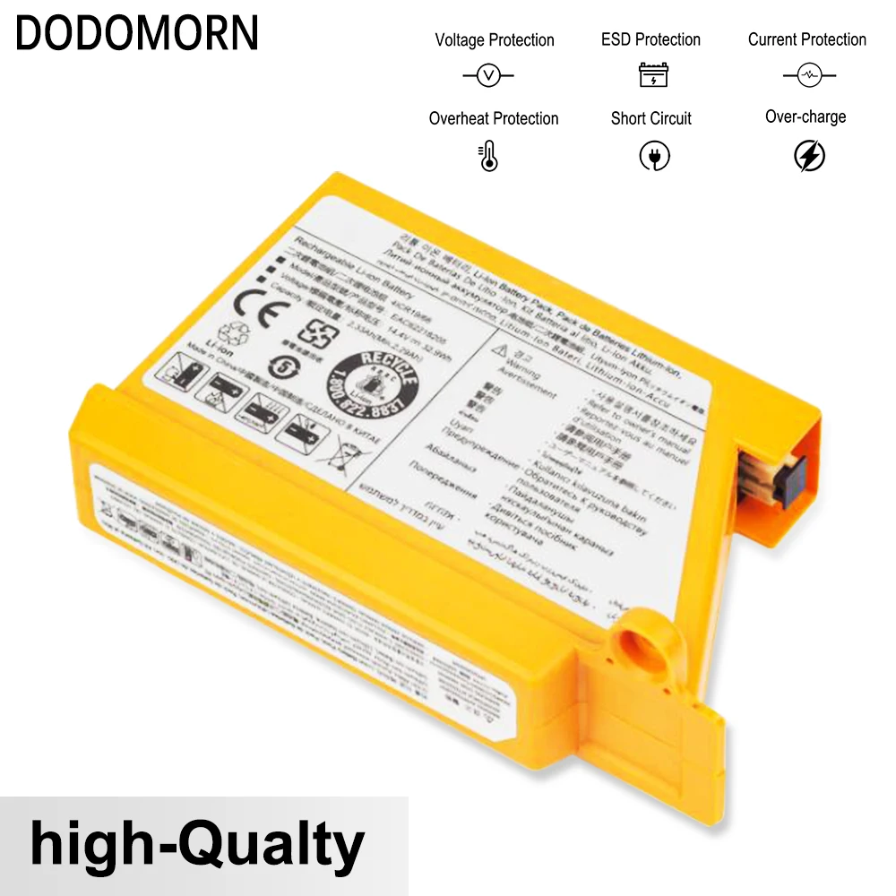 Imagem -03 - Dodomorn-bateria para lg Varrer e Limpar Robô Aspirador de pó 2.33ah Vr66750lvwp Vr66413lvm Vr65860lvwp Vr66830vmnc