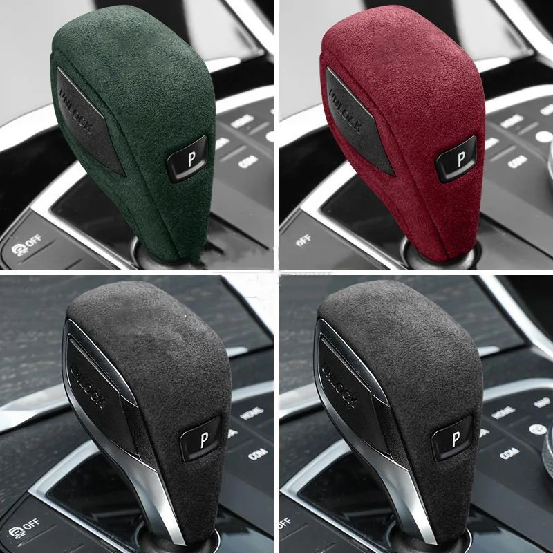 

Suede Leather Gear Shift Knob Cover Lever Stick Head Car Accessories Auto Trim For BMW 3 Series X3 X4 Z4 4 Series 2 Series