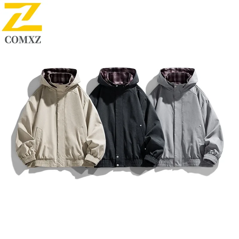 

COMXZ Мужская ветровка, износостойкая водонепроницаемая ветрозащитная куртка для пешего туризма, кемпинга, плащ для альпинизма, пальто высокого качества