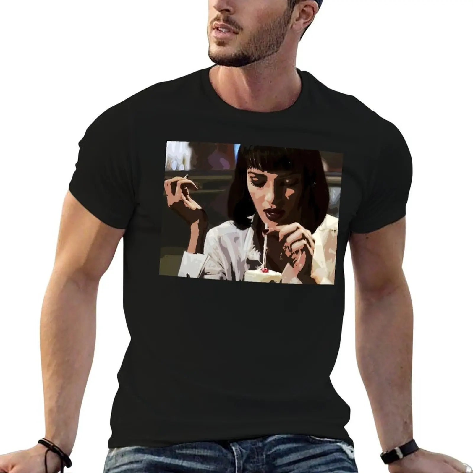 

Pulp Fiction, Uma Thurman T-Shirt t shirts with prints funny t shirts dark humor T-Shirt