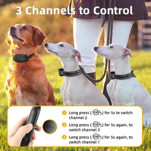 ROJECO-Elétrica Dog Training Collar, Digital recarregável, controle remoto, IPX7 impermeável Vibrador, Pet Dog Bark, Stop Shock Collar 8 principais vendas electric shock sex toys remote controle - №7