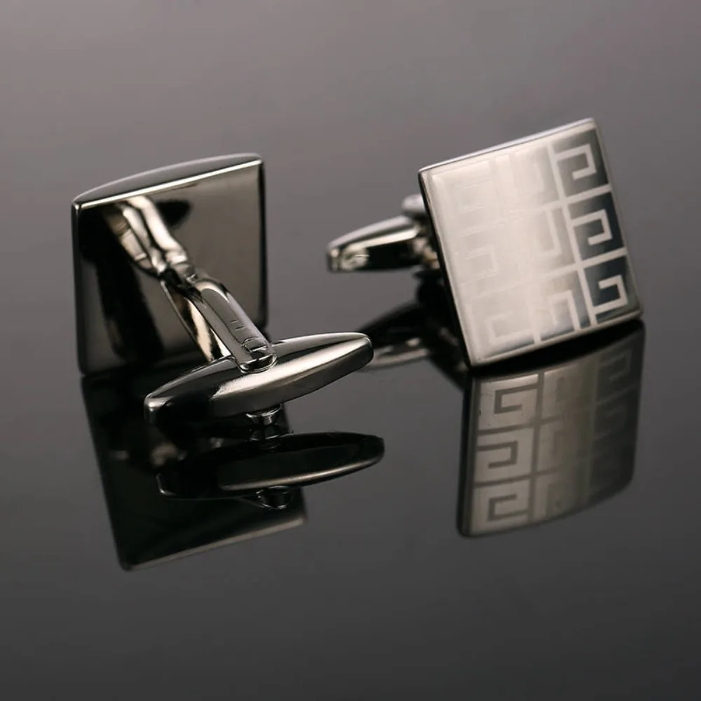 2PCSNine شبكة الليزر تصميم أزرار أكمام حار بيع الأزياء قميص كم أزرار أنيقة اكسسوارات للرجال بالجملة عبر الحدود